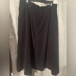 Christopher and Banks black zippered  long velvety skirt.